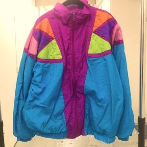 80s Lavon multicolor wind breaker jacket *SOLD*